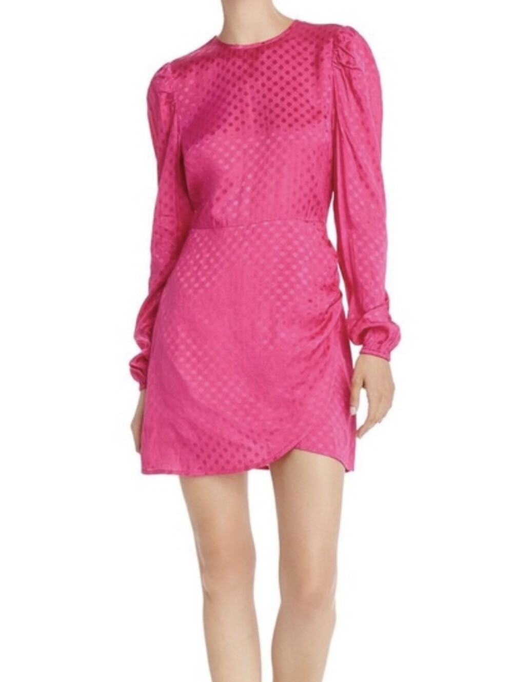 Aqua Bright Pink Long-Sleeve Mini Dress